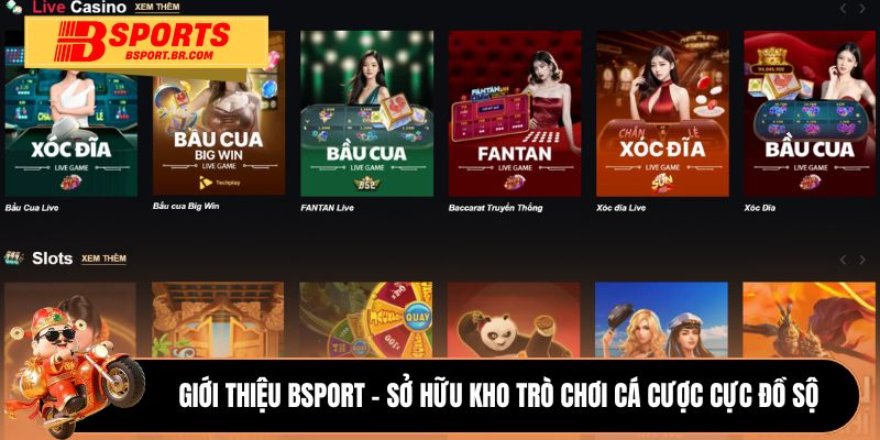 Giới thiệu Bsport - Sở hữu kho trò chơi cá cược cực đồ sộ