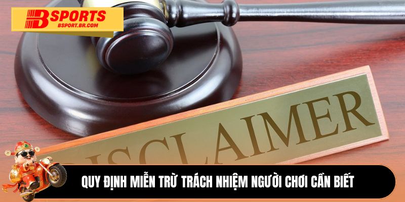 Quy định miễn trừ trách nhiệm người chơi cần biết